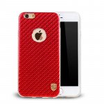 Wholesale iPhone 7 Plus Carbon Fiber Armor Hybrid Case (Red)